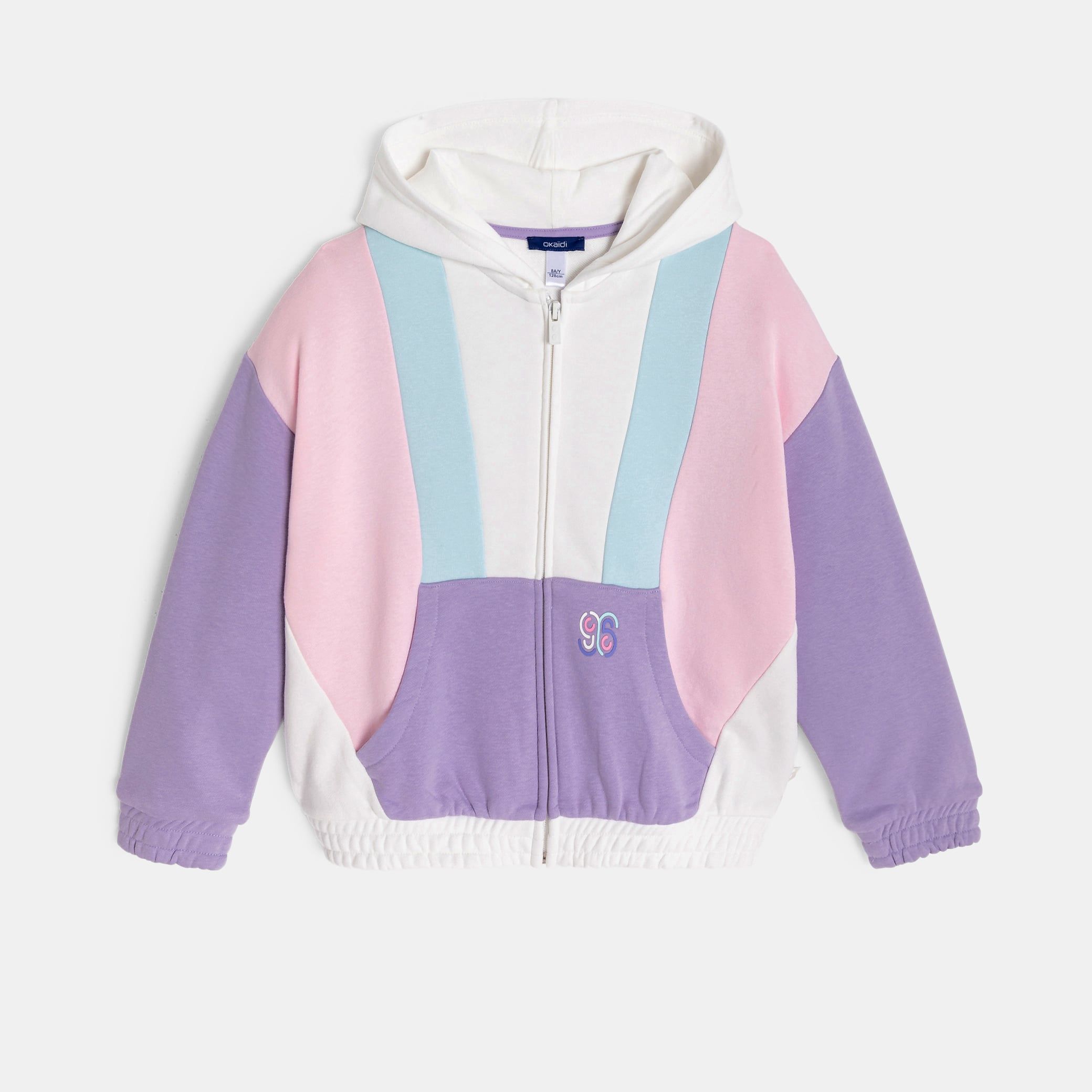 Áo hoodie zip phối nhiều màu